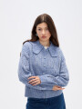 Cardigan Nerua Celeste Grisaceo