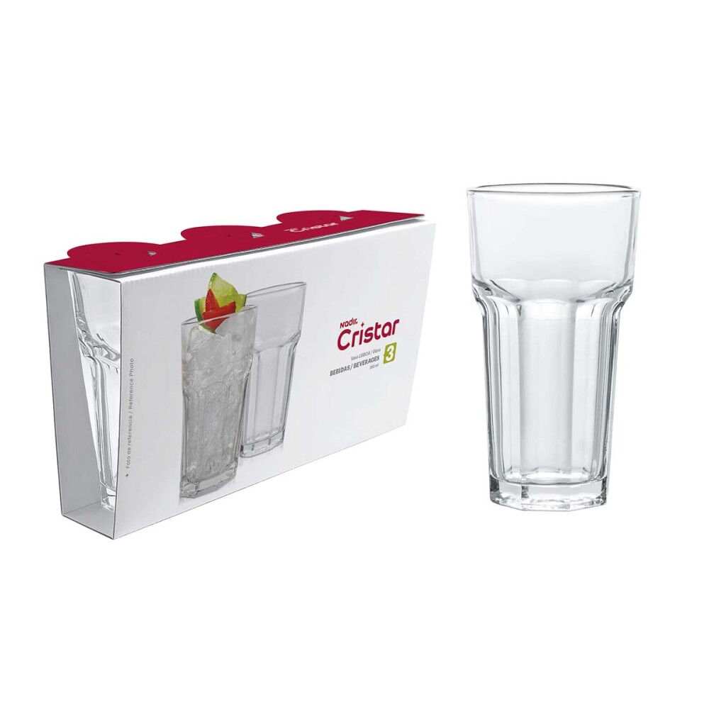 Set vasos Lisboa 355 ml x3 CRISTAR Set vasos Lisboa 355 ml x3 CRISTAR