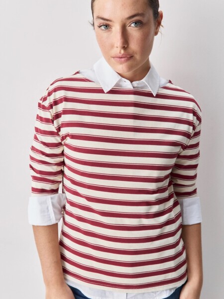 T-SHIRT ALLIE VOLPAIA BORDO CRU