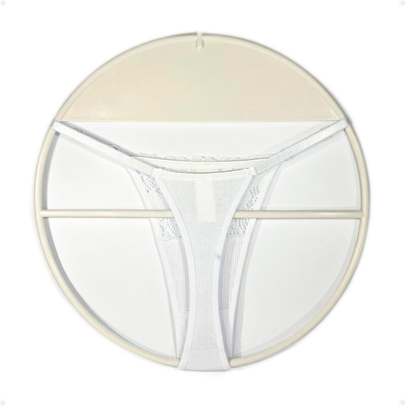 Tanga Colaless Ajustable De Encaje Blanco