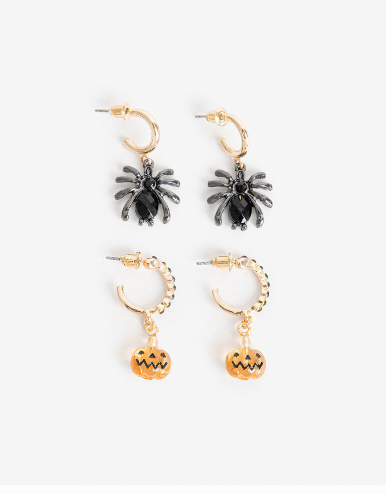 Aros Argollas Set Halloween Argollas Sets Halloween - Combinacion Multicolor
