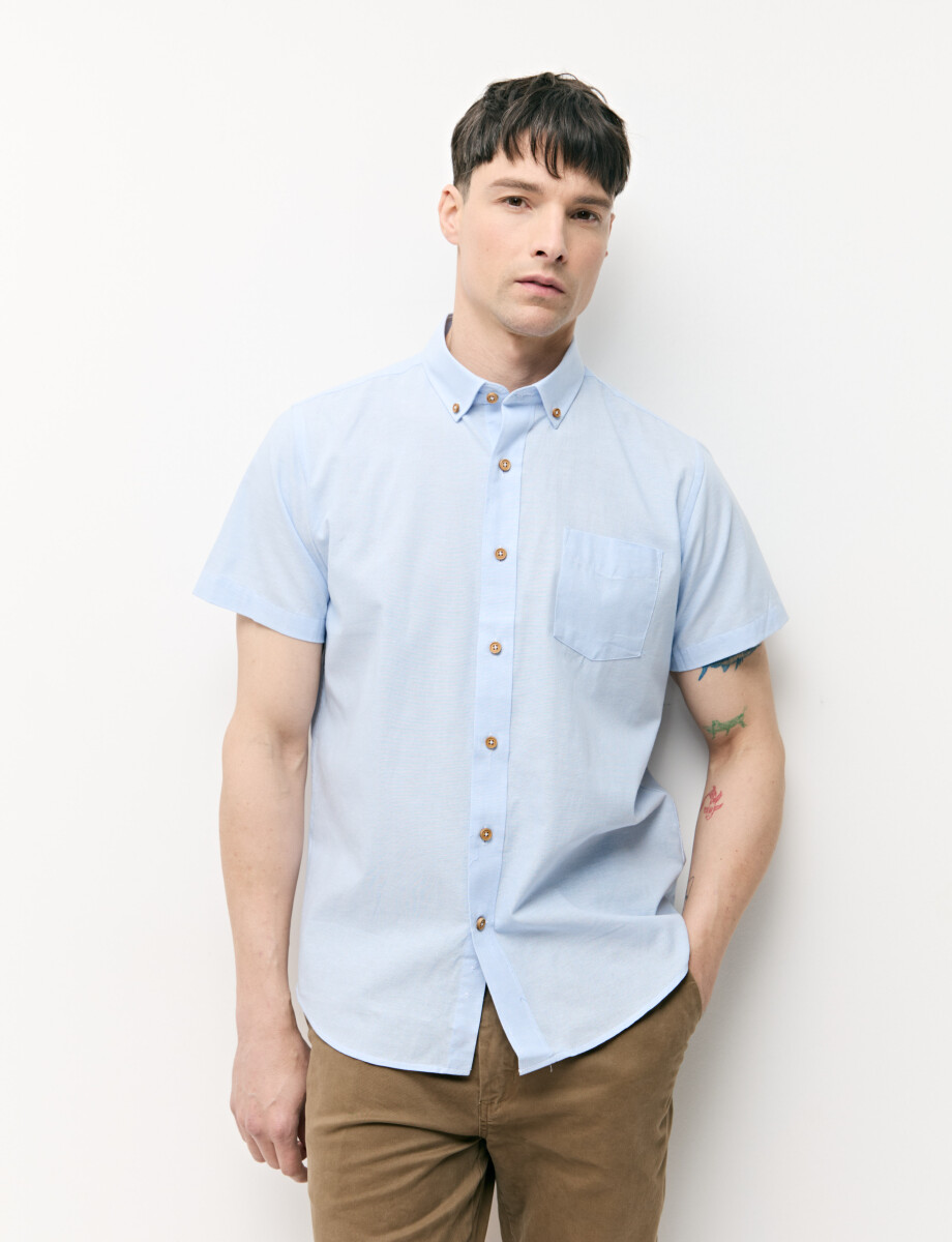 012725 CAMISA COTTON WILL Azul