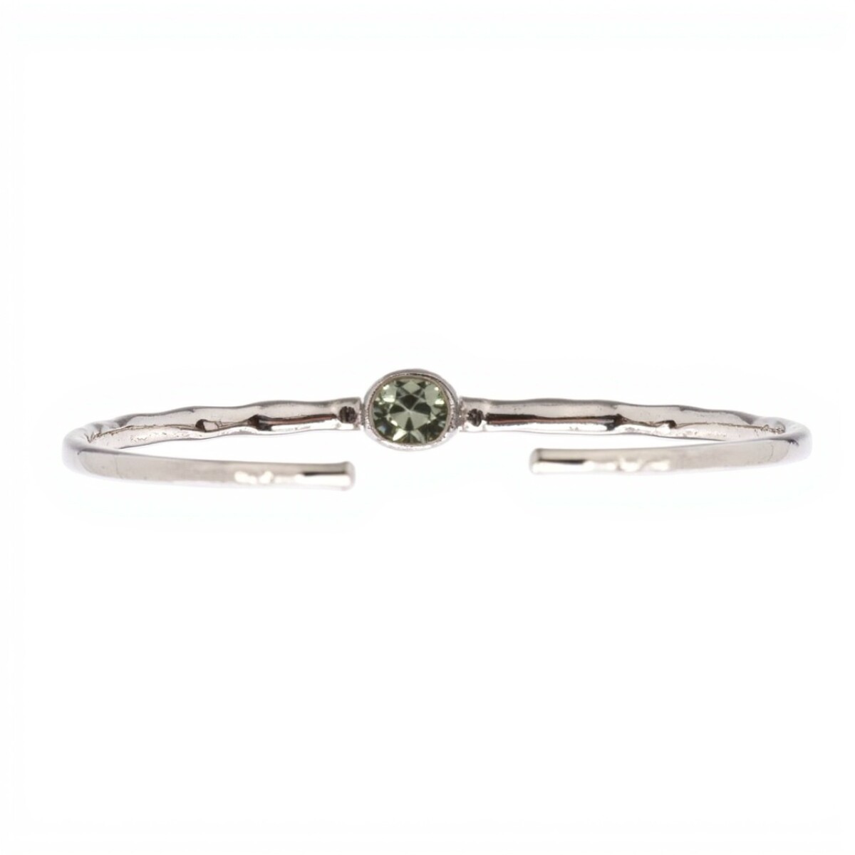 Brazalete Delhi-Plata 925 rodinada-Piedra Peridoto-BR2013 - conpiedra 