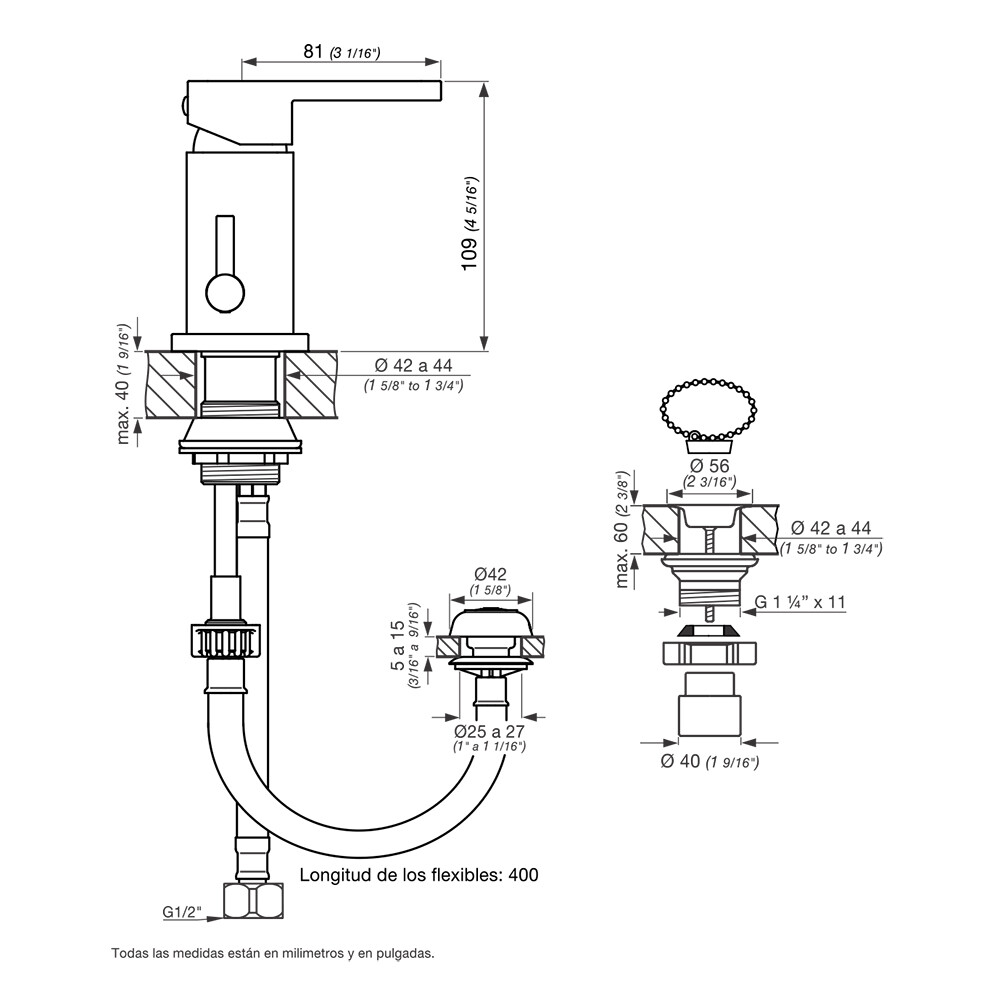 GRIFERÍA MONOCOMANDO DE BIDET CON TRANSFERENCIA NEGRO MATE LÍNEA SABINA FV Grifería Monocomando De Bidet Con Transferencia Negro Mate Línea Sabina Fv