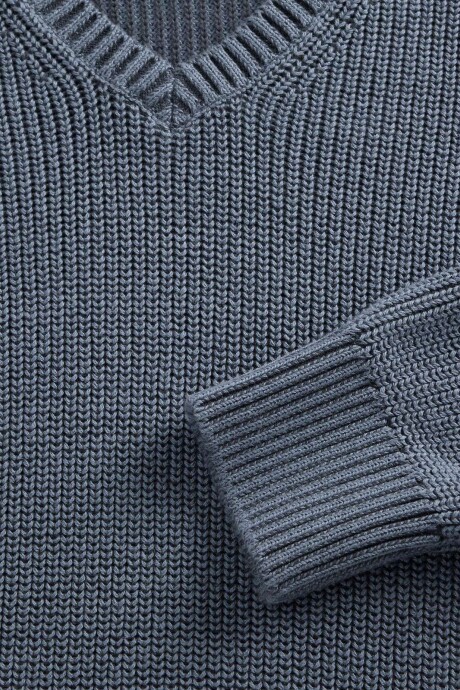 Buzo Cuello V Rib Hombre Bainbridge Blue