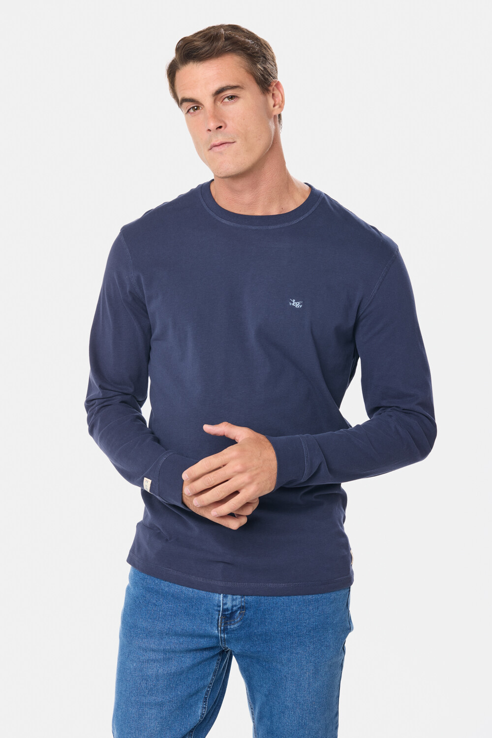 REMERA LISA DE ALGODÓN Azul