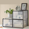 Caja zapatera apilable para ordenar zapatos negro