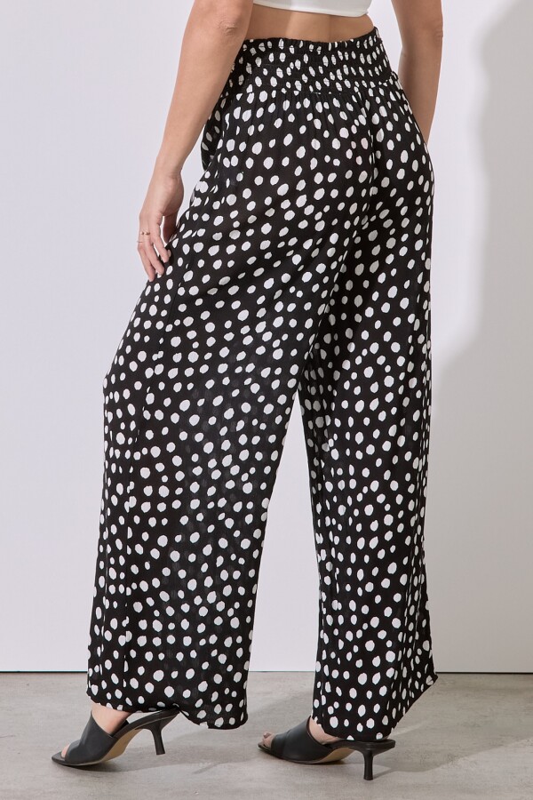 Pantalon Pull On Print NEGRO/CRUDO