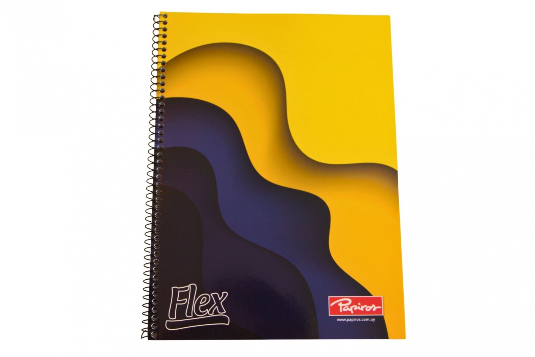 CUADERNOLA PAPIROS FLEX 70 HOJAS RAYADO - TAPA AMARILLO Y AZUL 