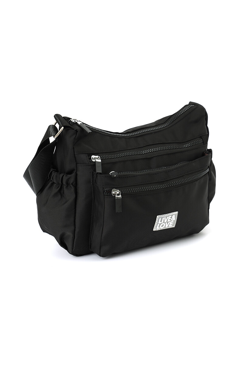 Bandolera de nylon Negro