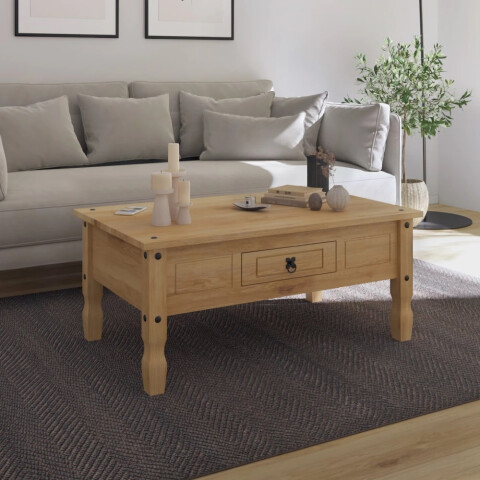 MESA DE LIVING 1 CAJON CERA NATURAL P601-CR MESA DE LIVING 1 CAJON CERA NATURAL P601-CR