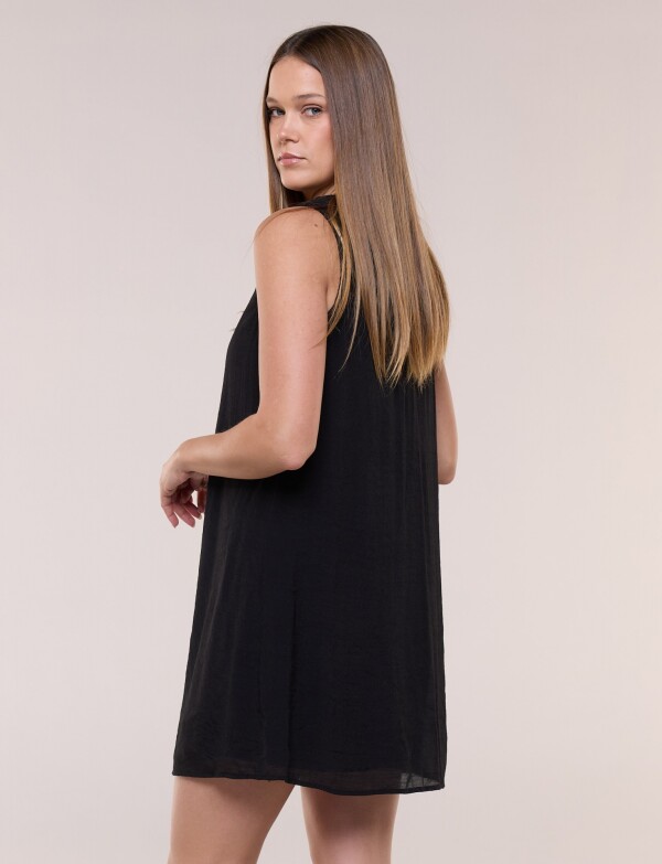 Vestido Con Collar NEGRO