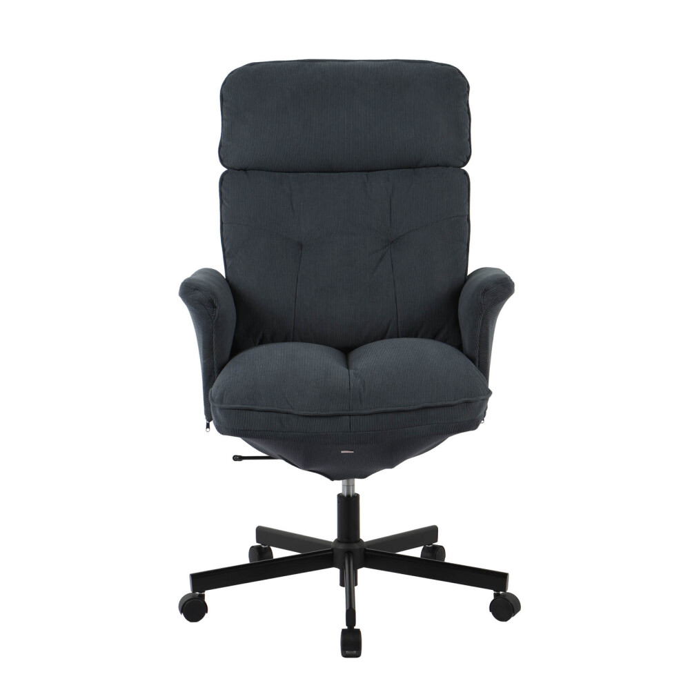 SILLA DE OFICINA GERENCIAL TELA-Y-METAL AZUL CICERÓN