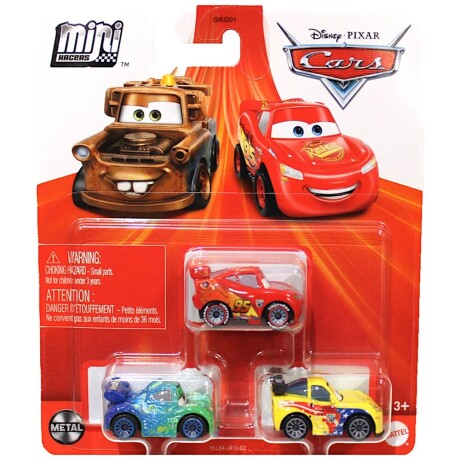 Pack X3 Autitos Coleccionables Cars Mini Corredores 001