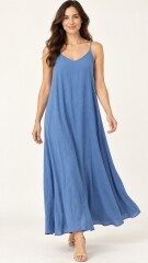 VESTIDO MALTA CELESTE
