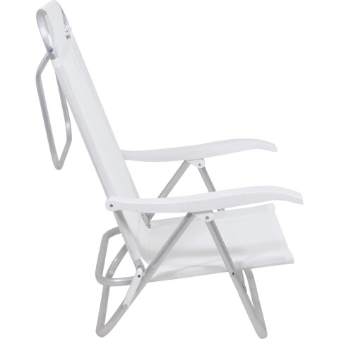 Silla Plegable de Aluminio 6 Posición BLANCO