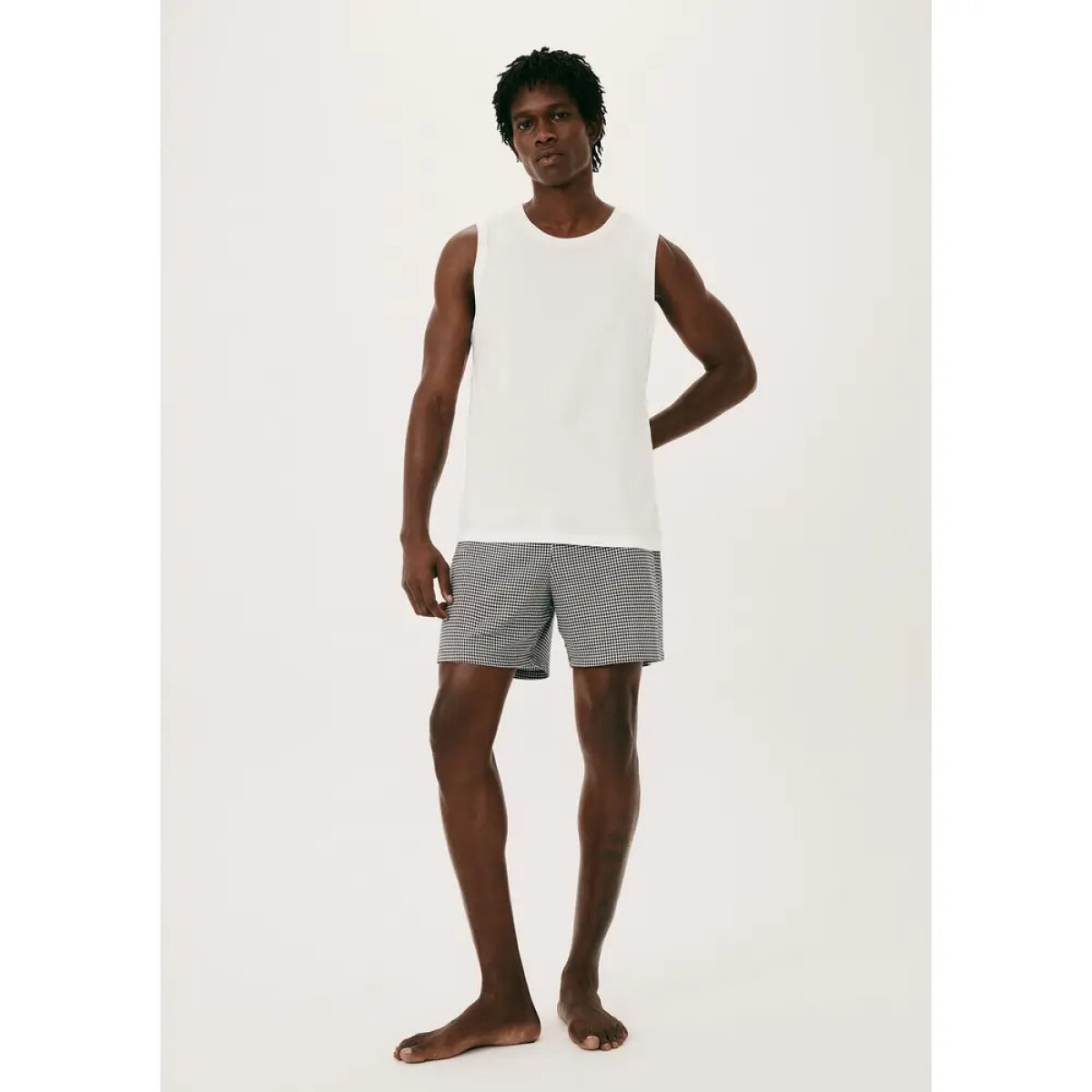 PIJAMA SM MASC - BRANCO/PRETO 