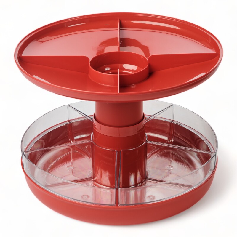 Copetinero Dos Niveles Giratoria Rojo