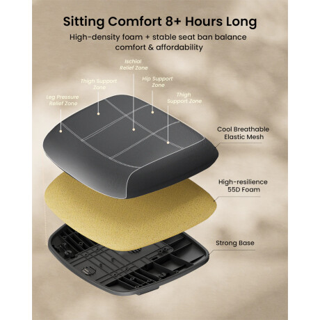 Silla de Escritorio Ergonómica Ajustable 360°/130° Protoarc EC200 001