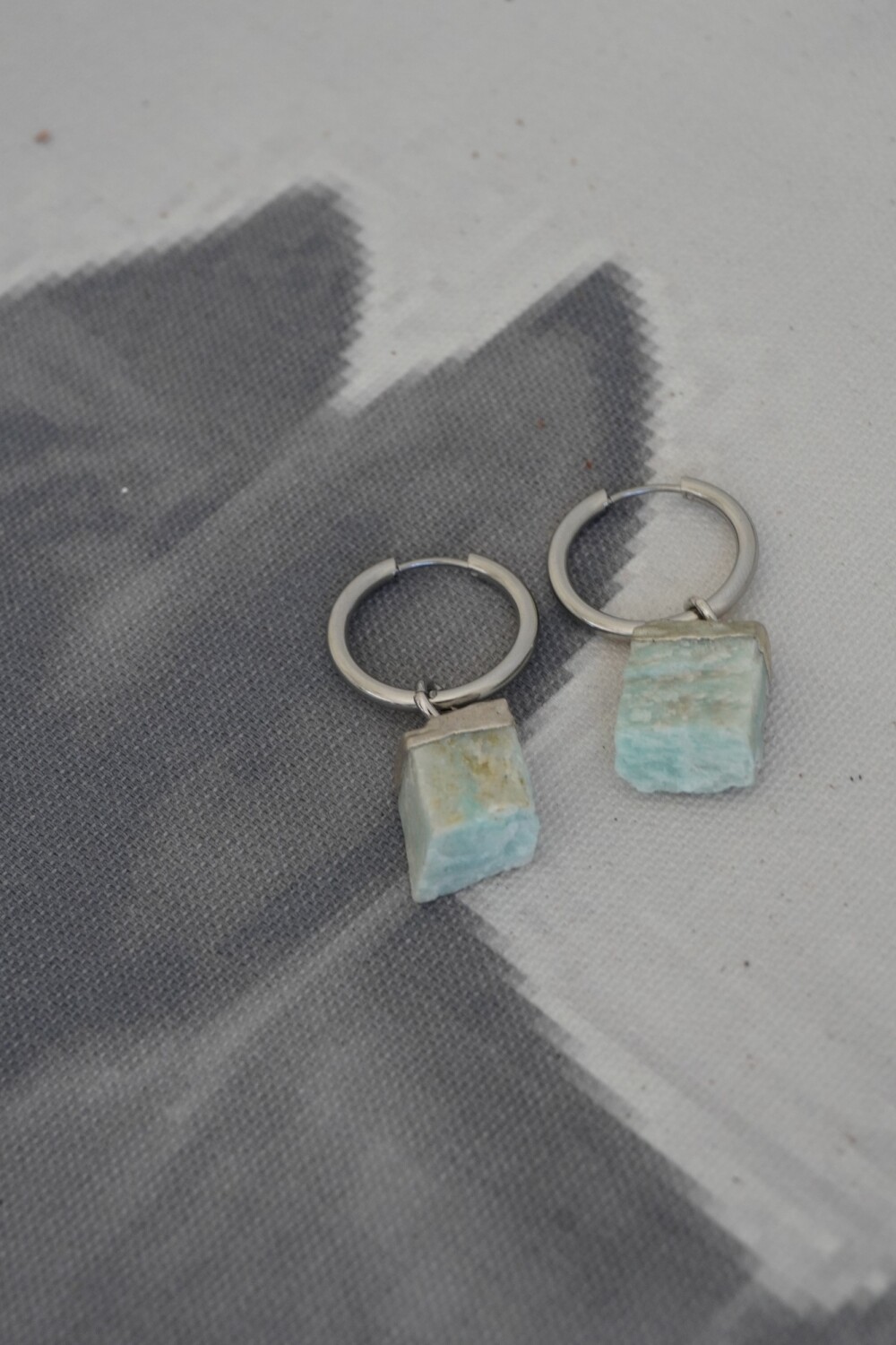 Aros Piedrita Verde Agua