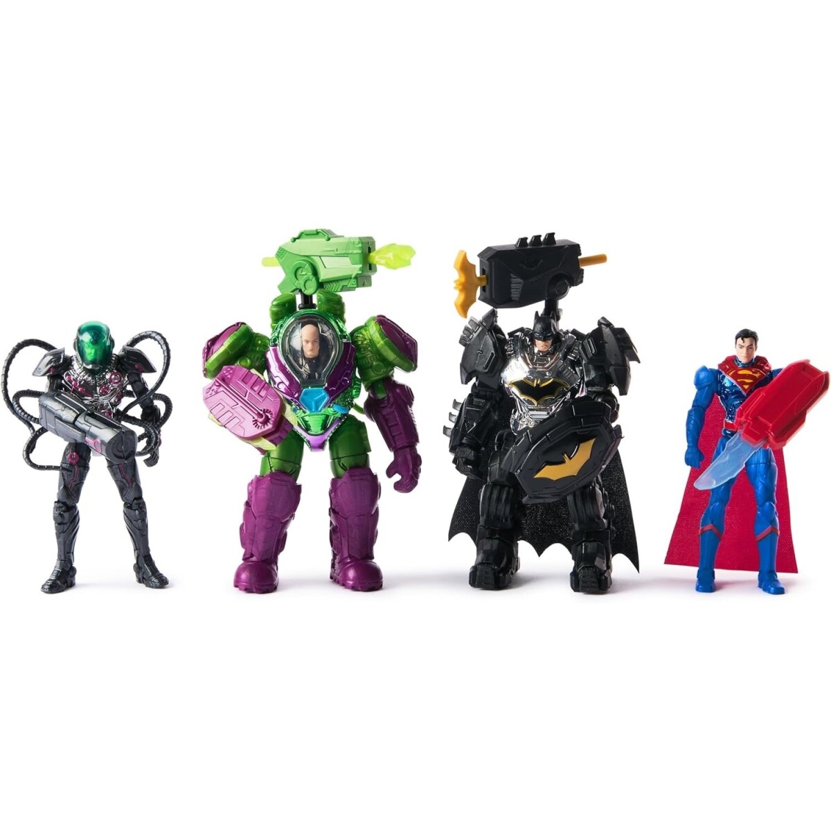 Pack X4 Figuras Dc Comics 72402 Team Up Con Accesorios 