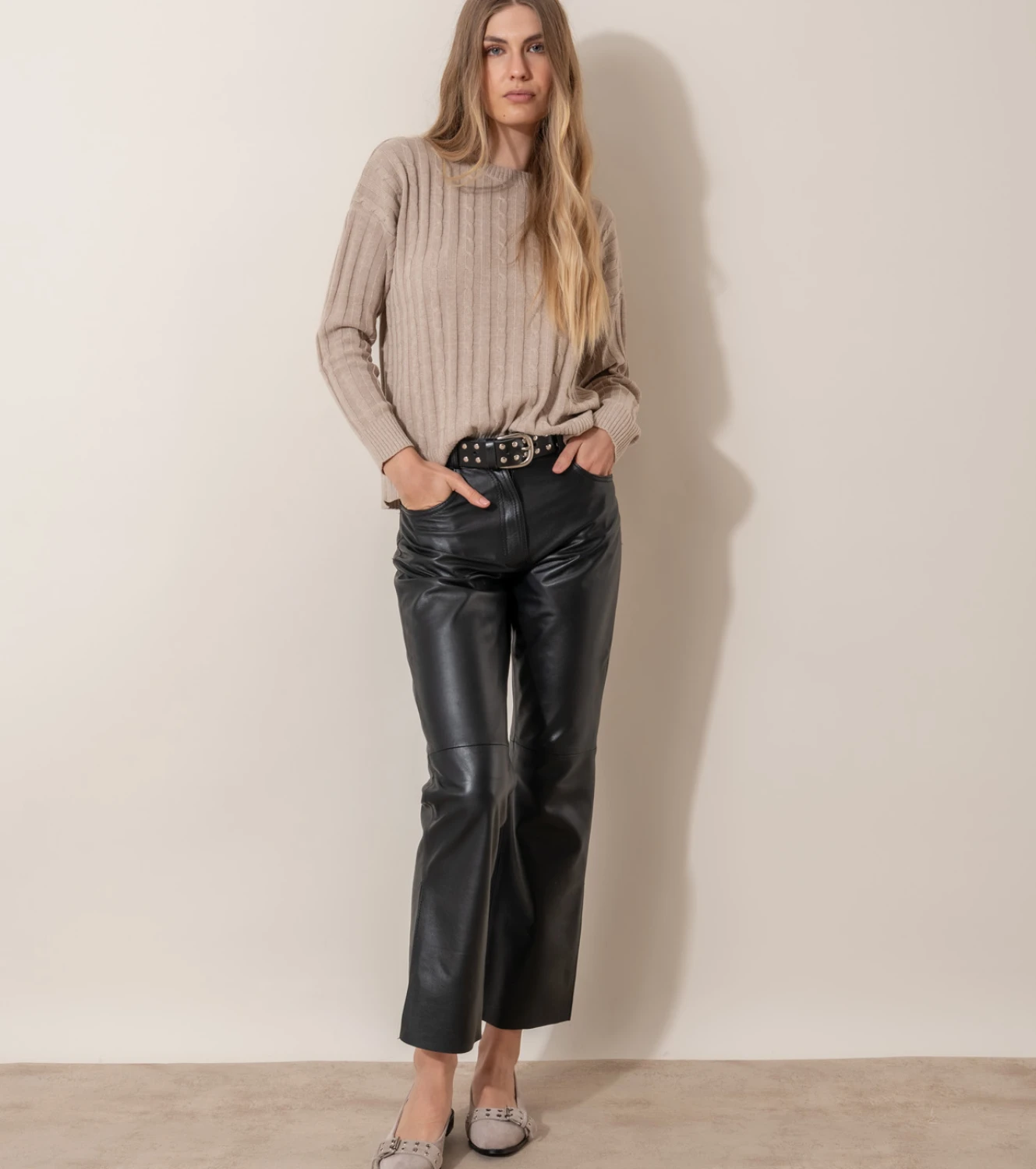 Leather Pant negro l