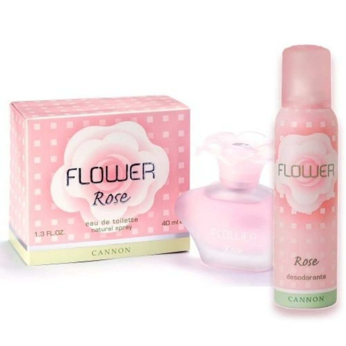 Perfume Flower Rose Eau De Toilette 40 ML + Desodorante 123 ML 