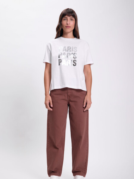 Pantalon jean recto Marrón