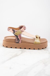 Sandalia Cuero Combinada Multi