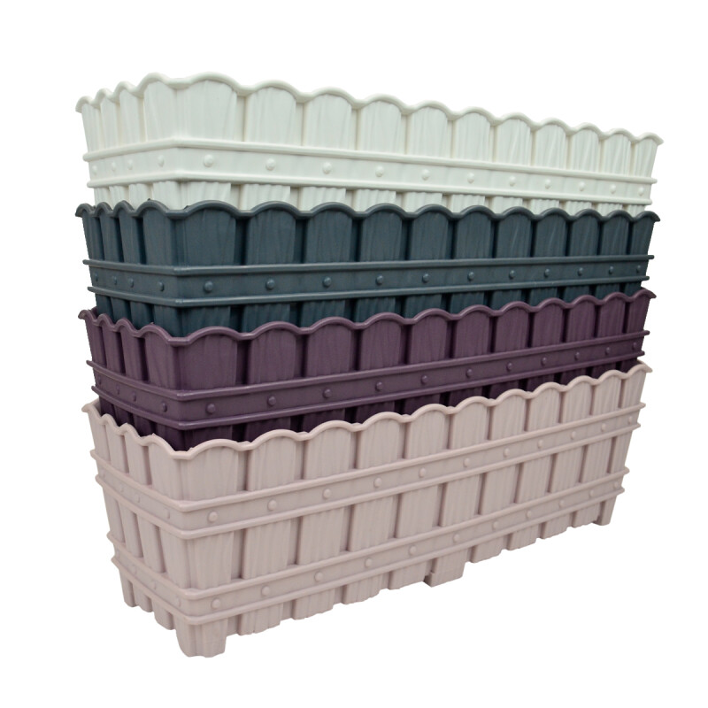 Maceta de balcón 50 cm simil bambú ROSA