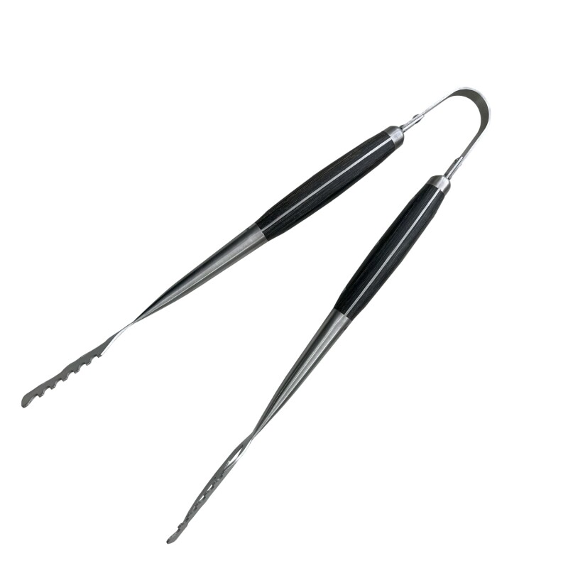 Pinza parrillera acero inoxidable y madera Pinza parrillera acero inoxidable y madera