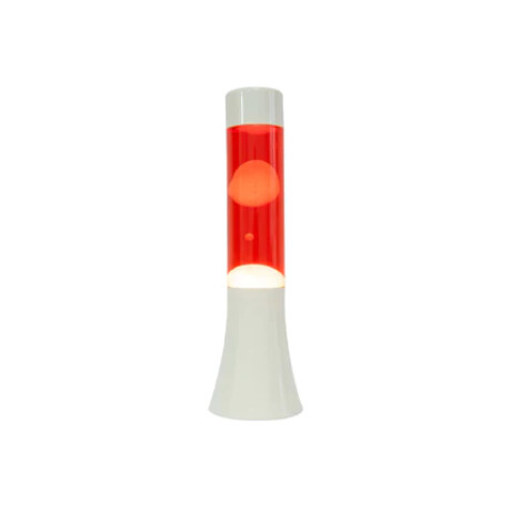 Lámpara De Lava Blanca Y Roja De 30 Cm Unica