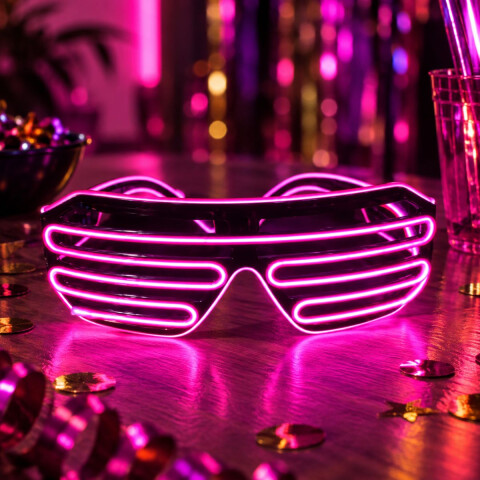 Lentes Led con Control Fucsia /Violeta