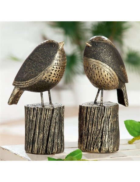 PAJARO DECORATIVO RESINA 10x7x18CM NEGRO/DORADO PAJARO DECORATIVO RESINA 10x7x18CM NEGRO/DORADO