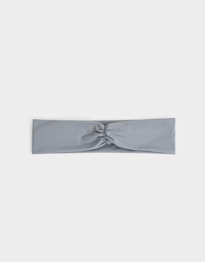 Vinchas Textiles Classic Vincha Textil Con Frunces - Gris Medio