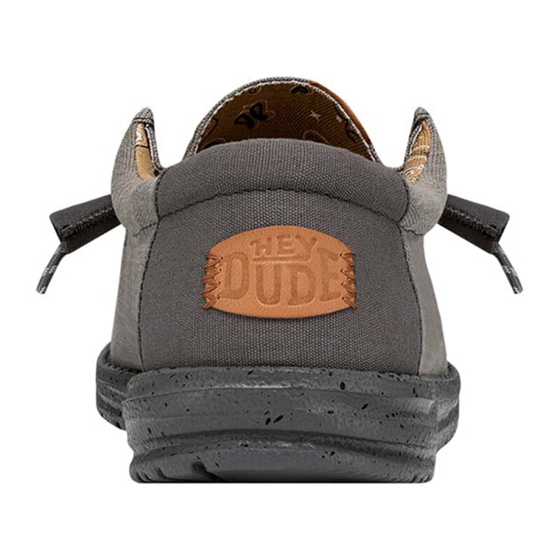 Wally Washed Canvas Hombre Charcoal