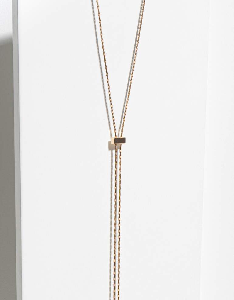 Collares Largos Metal Collar Largo En Metal - Dorado