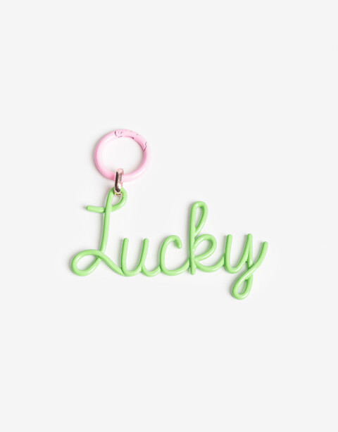 Llavero Metal Llavero Y Bag Charm Lucky - Combinacion Bicolor