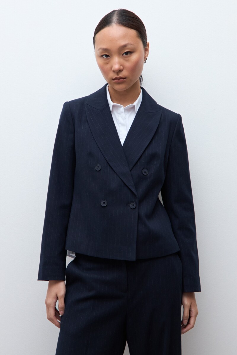Blazer doble botonadura azul marino