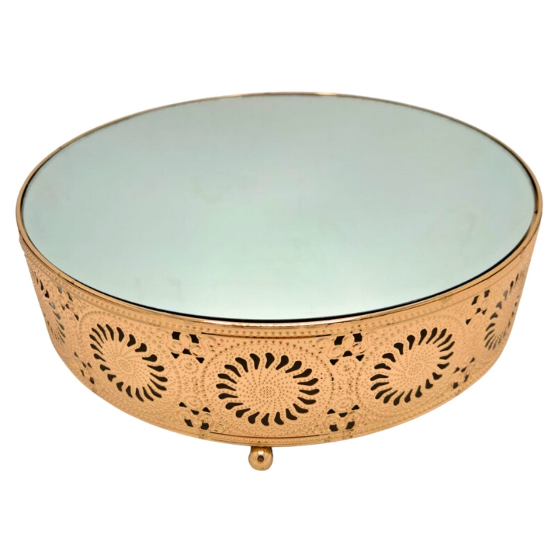Soporte de Torta 30CM Dorado C/ Espejo Soporte de Torta 30CM Dorado C/ Espejo