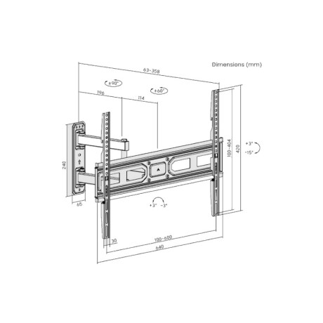 SOPORTE BRATECK PATA TV LED DE 37" A 70" SOPORTE BRATECK PATA TV LED DE 37" A 70"