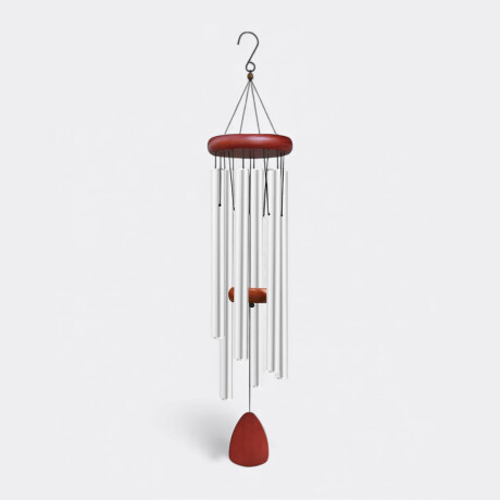 Campana de Viento Wood Plateado