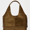 Shopper Amalfi en efecto gamuza Verde