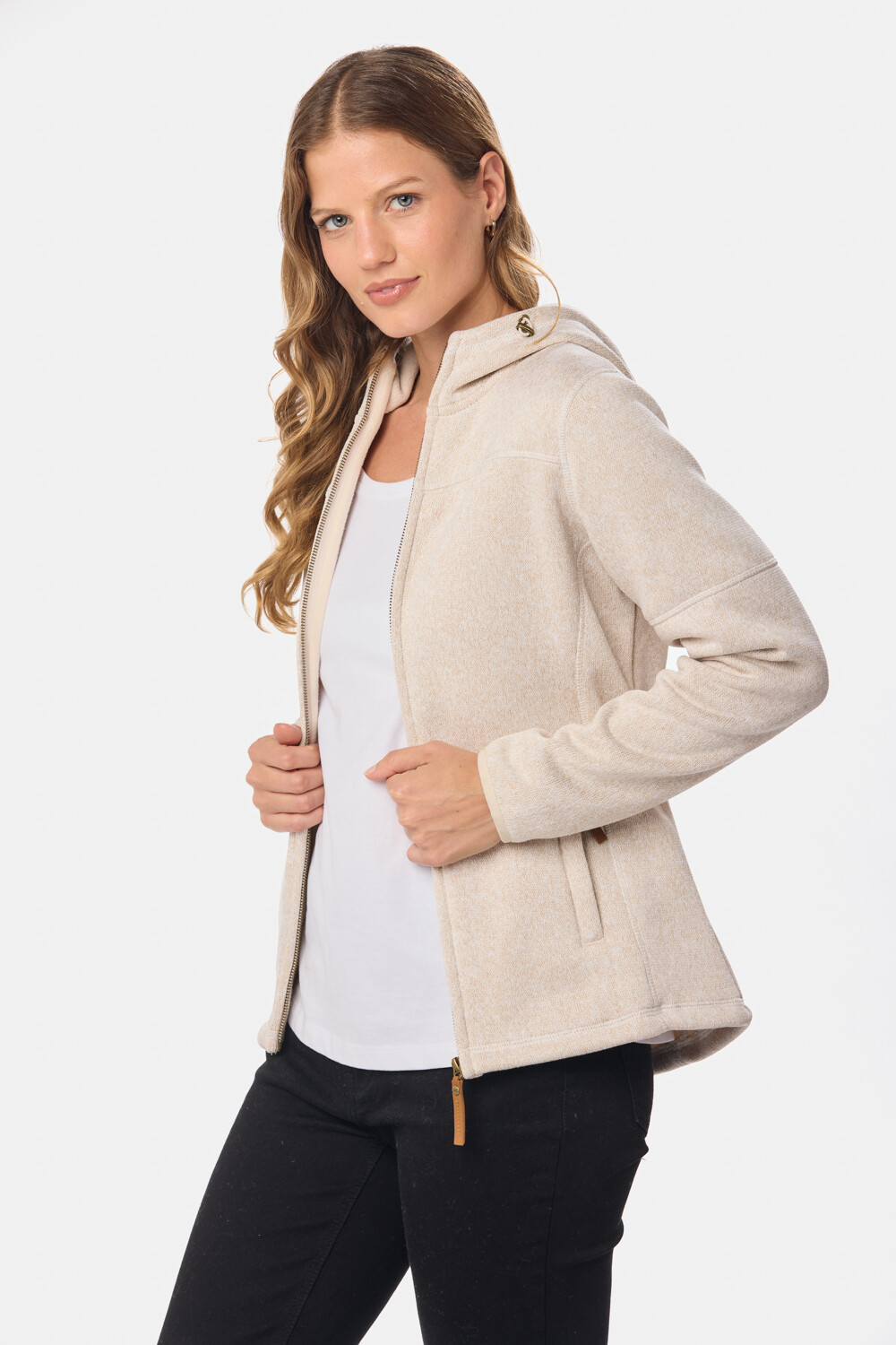 CAMPERA CON CAPUCHA Beige