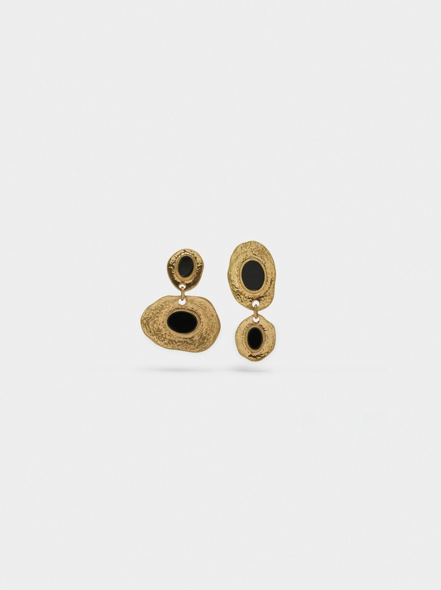 Pendientes Forma Irregular - negro 