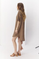 VESTIDO LINO THELMA CAMEL