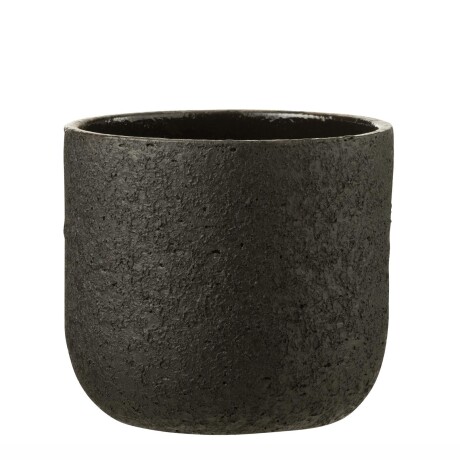 MACETA CERAMICA NEGRO RUSTIC