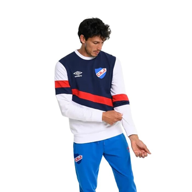 Camiseta - Umbro - Umbro Buzo Stripe CNF de Hombre - NU142951 Blanco-azul