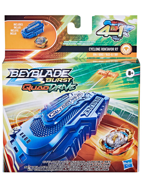 Kit Beyblade Burst Quadrive + lanzador de cuerda Cyclone Fury Kit Beyblade Burst Quadrive + lanzador de cuerda Cyclone Fury