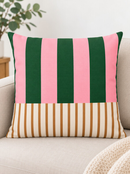 ALMOHADON RAYADO MULTICOLOR